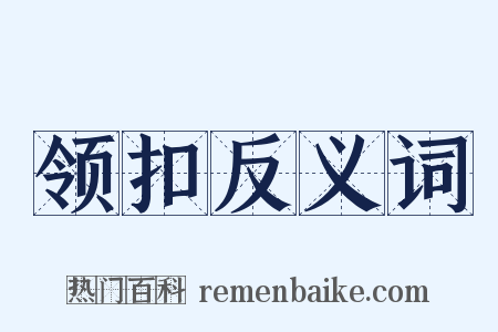 领扣反义词是什么意思的图片